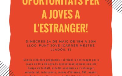 Oportunitats per a joves a l’estranger a Hostalets de Pierola