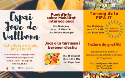 Activitats a l’Espai Jove de Vallbona