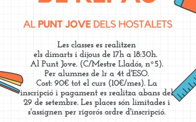 Classes de repàs a Els Hostalets de Pierola