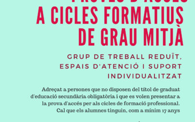 Curs de preparació a les proces d’accés a cicles formatius de grau mig a Capellades 