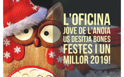 Des de l’Oficina Jove us desitgem bones festes i feliç 2019!