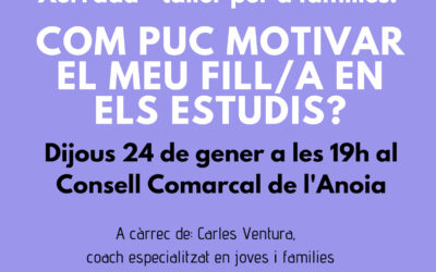 Xerrada per a pares i mares: Com puc motivar el meu fill/a en els estudis?