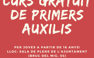 Curs de primers auxilis per joves a partir de 16 anys