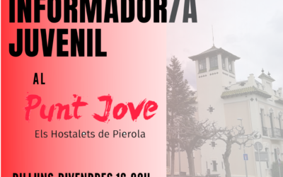 La Fundació Pere Tarrés ofereix una oferta d’informador/a juvenil per al Punt Jove d’Hostalets de Pierola