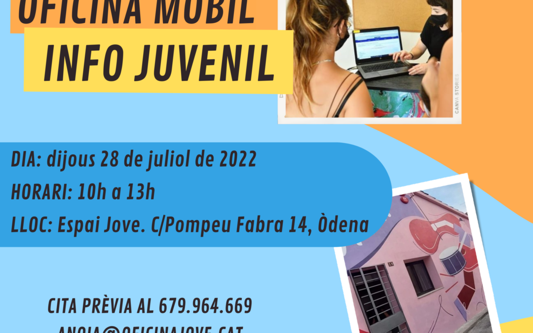 L’Oficina Mòbil d’Informació Juvenil farà parada a Òdena – Estiu 2022